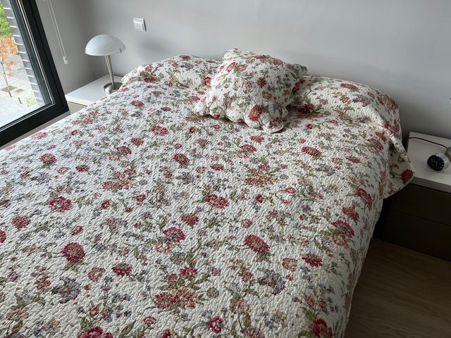 Colcha reversible de algodón