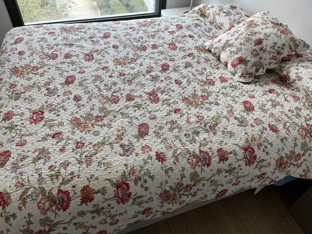 Colcha reversible de algodón