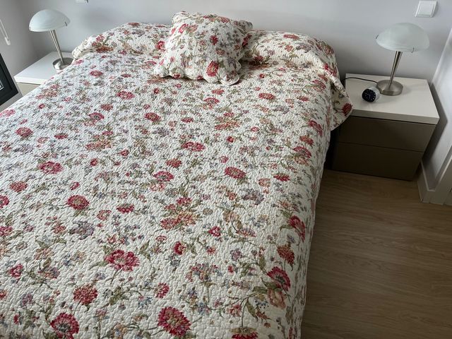 Colcha reversible de algodón