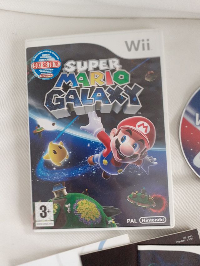 Juego Wii super Mario galaxy.