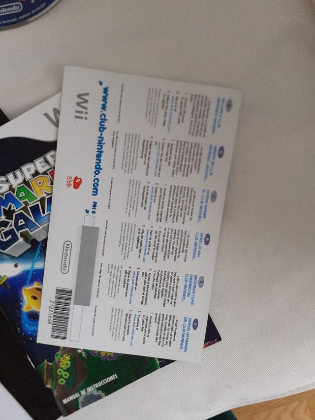 Juego Wii super Mario galaxy.
