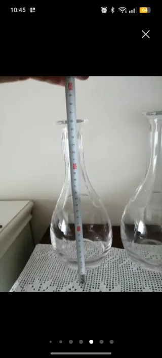 Botella cristal antigua. Ideal para mesa festiva.