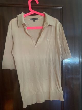 polo manga corta beige ralph lauren talla xs