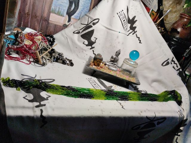 collar colorido tonos verdes