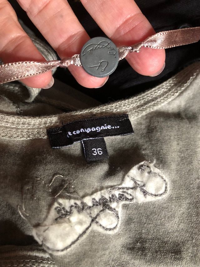 Top Tunica Gris talla 36