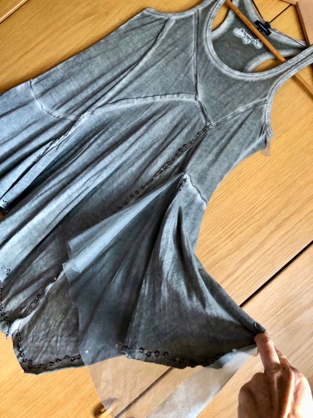 Top Tunica Gris talla 36