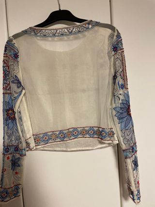 Top abalorios y bordados Zara
