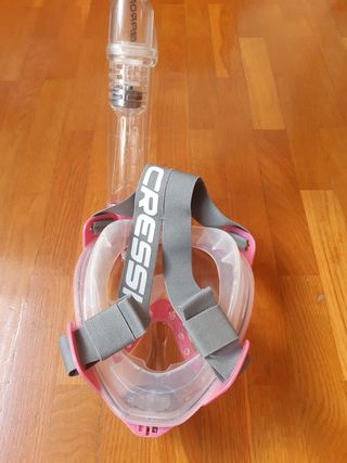 Máscara integral Cressi buceo Baron. Rosa.
