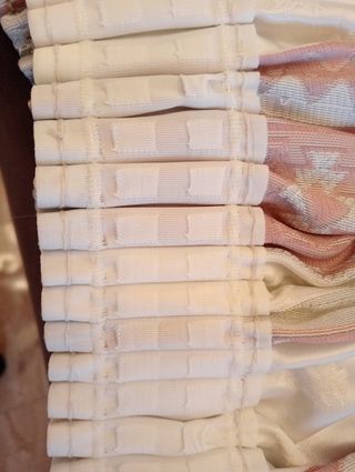 Cortinas de seda adamascadas vintage