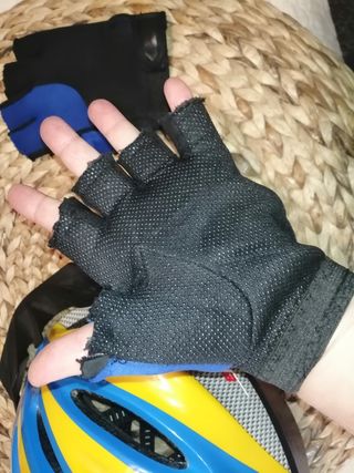 Casco+guantes bici unisex