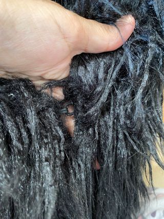Chaleco pelo largo negro
