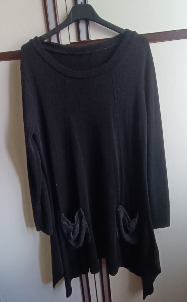 Vestito lungo nero da donna taglia XL