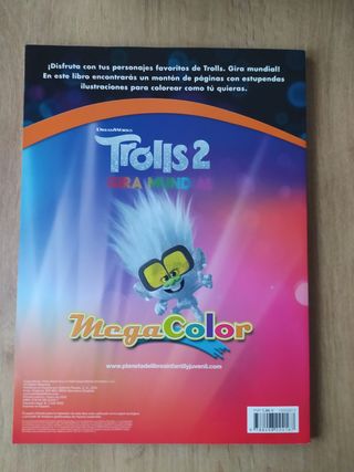 Libro colorear Trolls 2