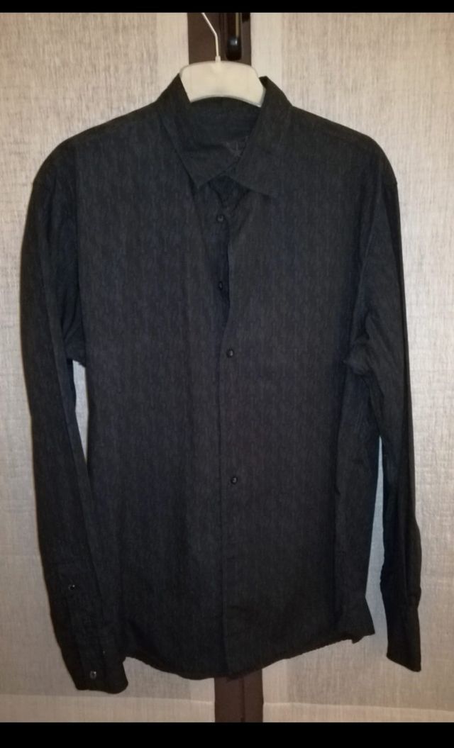 Camicia denim con chitarre Celio