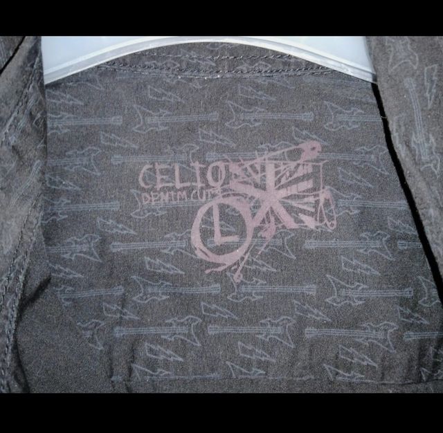 Camicia denim con chitarre Celio