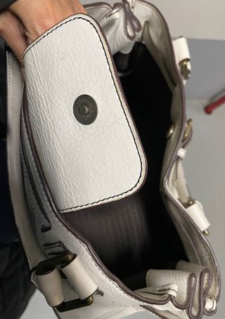 Bolso blanco Purificación García. Grande