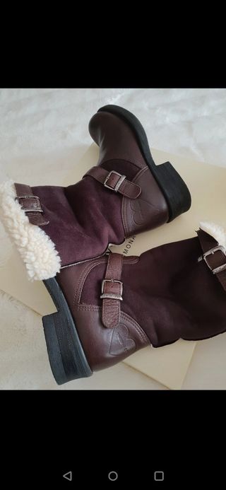 Twin Set stivaletti pelle e montone 37