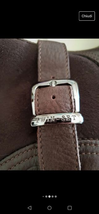 Twin Set stivaletti pelle e montone 37