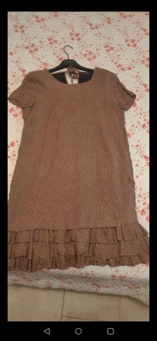 Twin Set vestito corto balze viscosa pois S