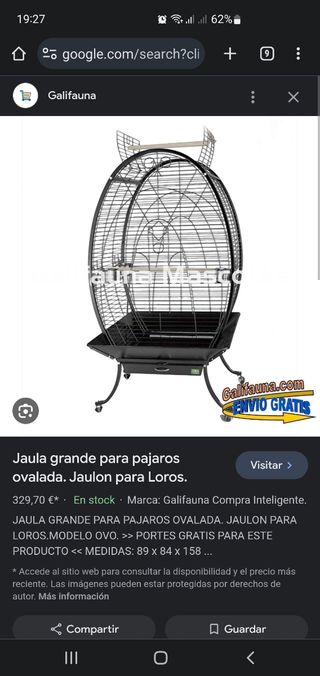 Jaula loro pajaro