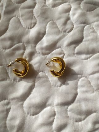 Pendientes chapados oro