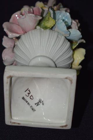 Jarra decorativa flores ceramica-made in Italia