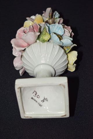 Jarra decorativa flores ceramica-made in Italia