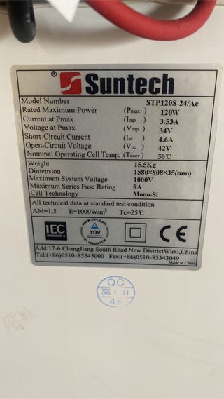 placa solar 4 unidades