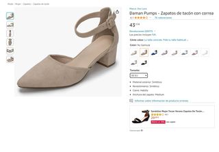 Zapatos con correa, beige, 39, A ESTRENAR