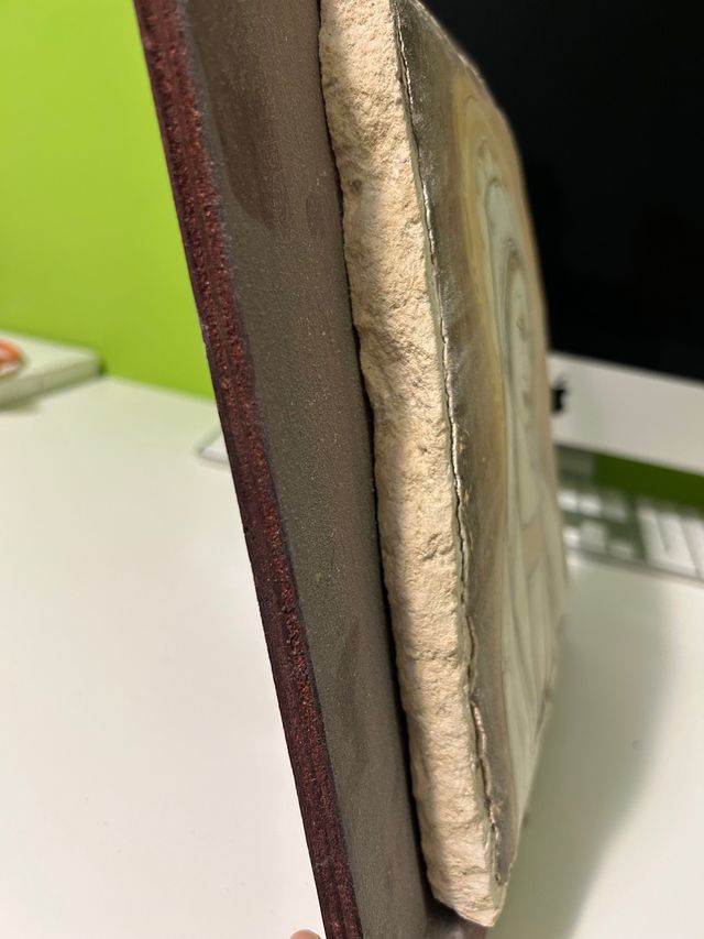 affresco su tufo e legno di Madonna