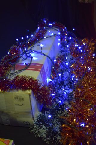 Lote de 5 artigos Natal-Arvore Natal, luzes, fitas