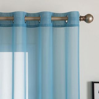 NUEVAS Cortinas de gasa turquesa 245x140cm