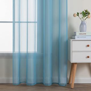 NUEVAS Cortinas de gasa turquesa 245x140cm