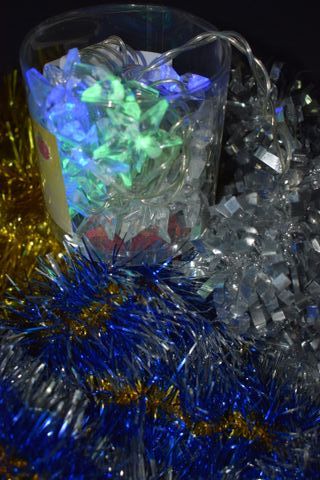 Decoração- lote de Natal- luzes estrelas mult. +3f