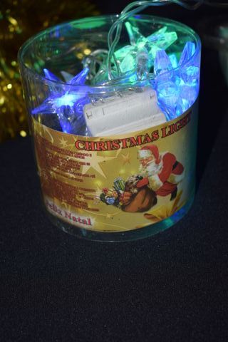 Decoração- lote de Natal- luzes estrelas mult. +3f