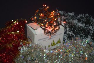 Decoração- lote de Natal- luzes led mult. +3 fitas