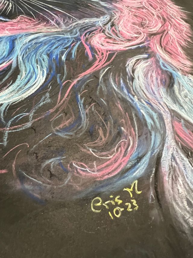 GATO A (Cuadro pintado mano) C Muñoz