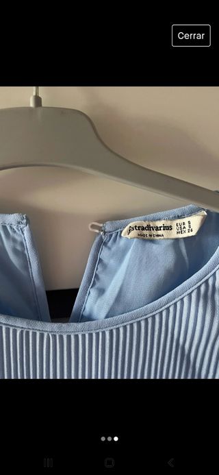 Blusa celeste Stradivarius
