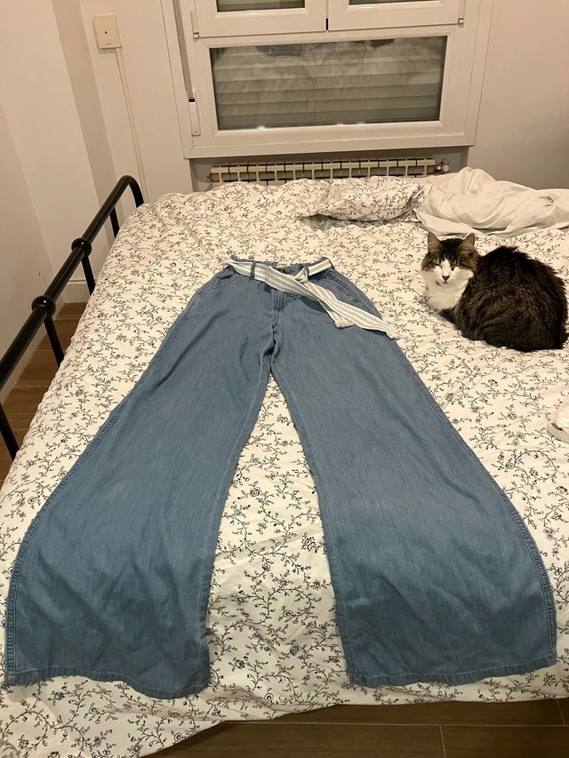 vaqueros anchos hippy talla 32