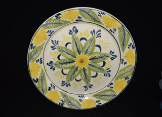 Prato decorativo Ceramica 35cm- pintado á mão 80