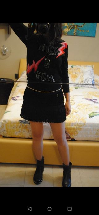 Elisabetta Franchi Gold gonna corta frange