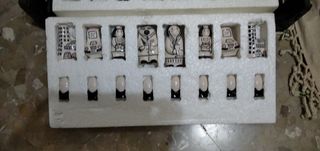 Piezas de ajedrez. Tema sanitario