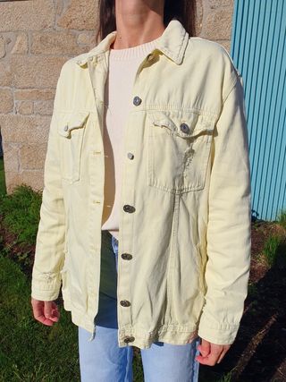 CHAQUETA VAQUERA LEFTIES AMARILLO OVERSIZE TALLA S