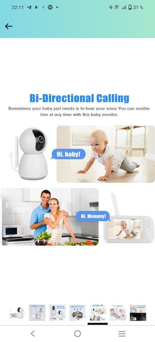 Video monitor bebé NUEVO