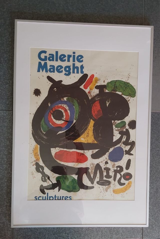 Joan Miró cartel litografico para exposicion sculp