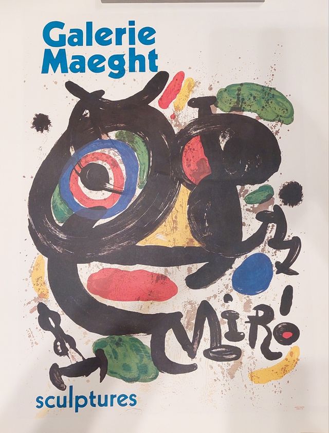 Joan Miró cartel litografico para exposicion sculp