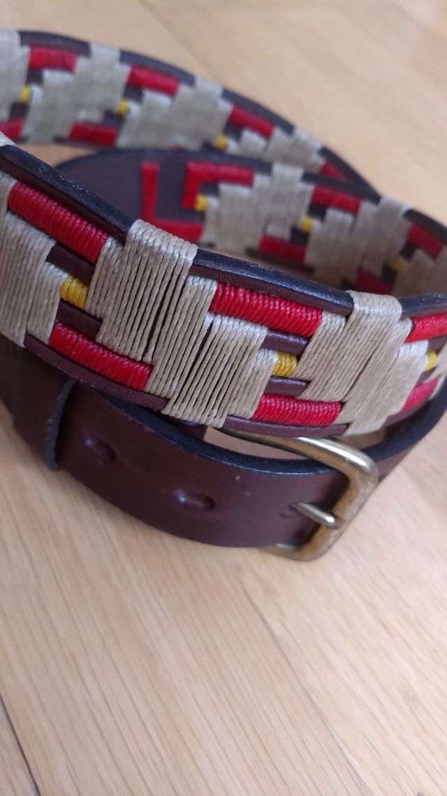 Cinturón piel argentino bordado V4