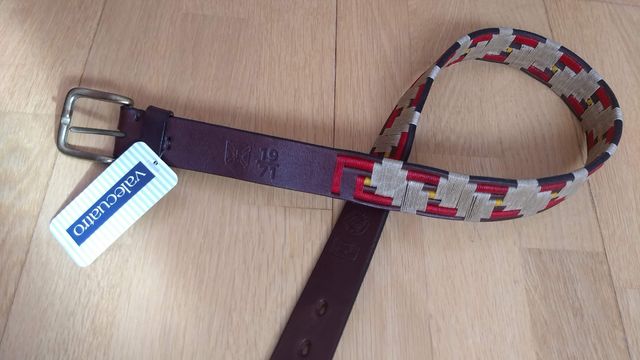 Cinturón piel argentino bordado V4