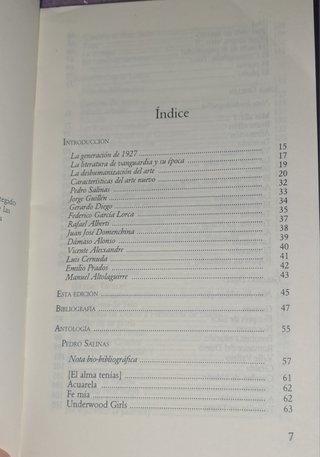 Libro, ANTOLOGÍA POÉTICA DEL 27
