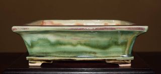 MACETA DE BONSAI  FUKUDA. 17,3 x 14,0 x 5,3 cm.
